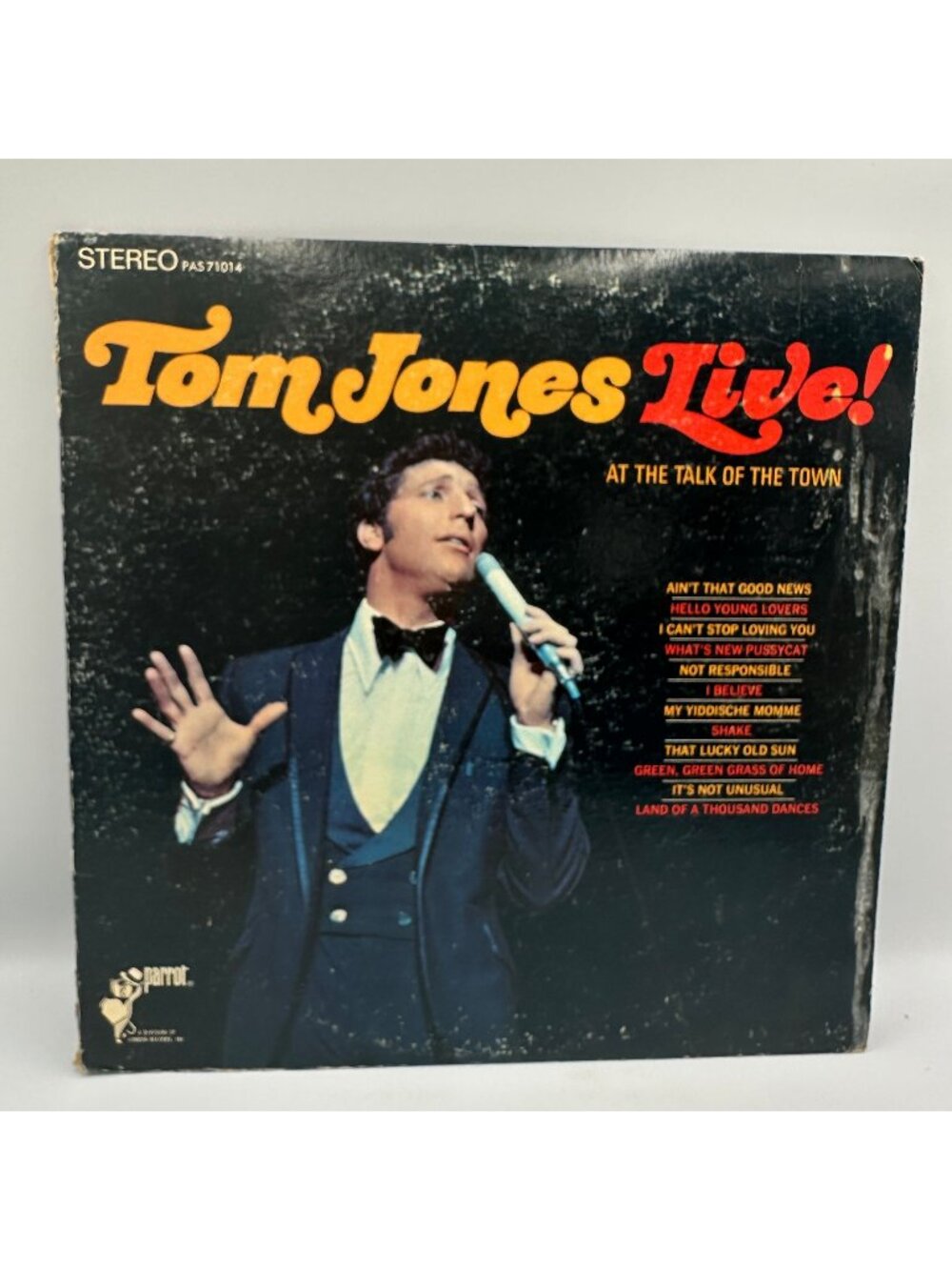 Tom Jones Live At The Talk Of The Town 1967 LP Stereo 33 RPM Parrot Records